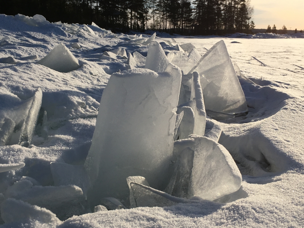 Packed ice of winter Finland Packed ice of winter Finland