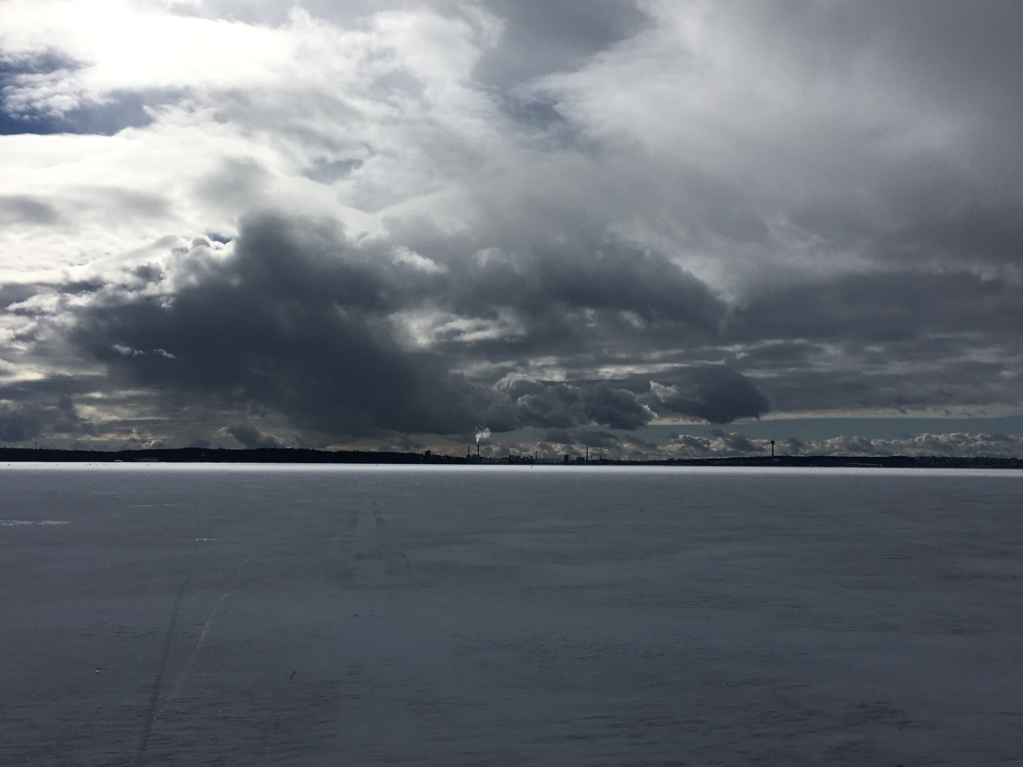 Winter lake view of Tampere, Finland Winter lake view of Tampere, Finland
