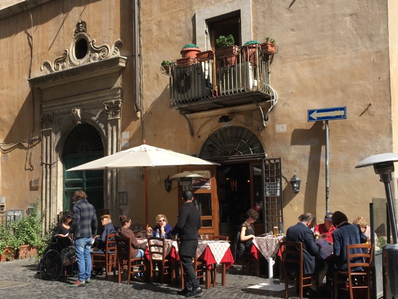 Rome centro storico restaurant Piazza Navona side street restaurant, Rome