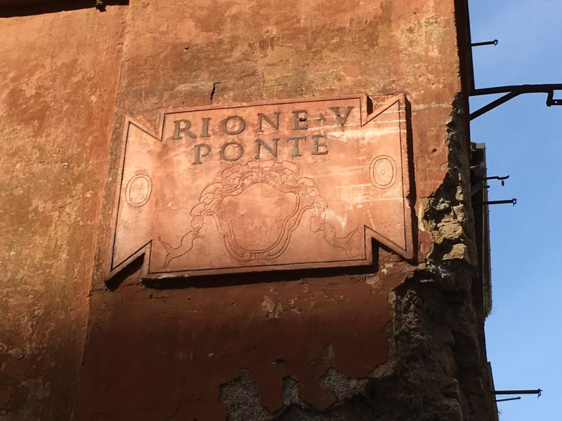 Rome old quarters Rome old quarters street sign