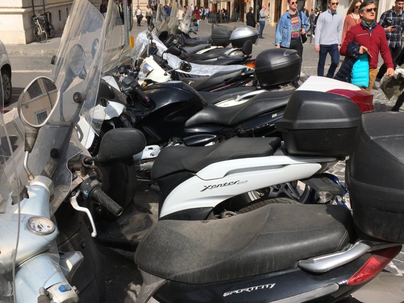 Scooters in Rome Scooters in Rome