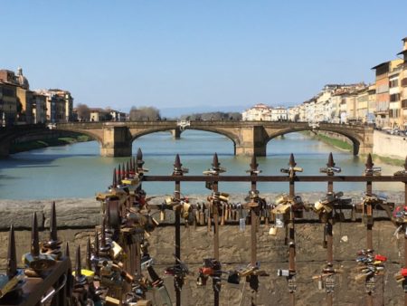 River Arno and Ponte Vecchio locks