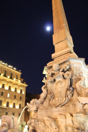 Rome's Centro Storico in moonlight