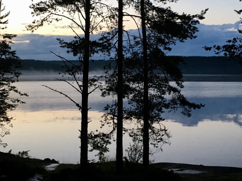 Lake Näsijärvi after sunset Blue moment after sunset, Finland