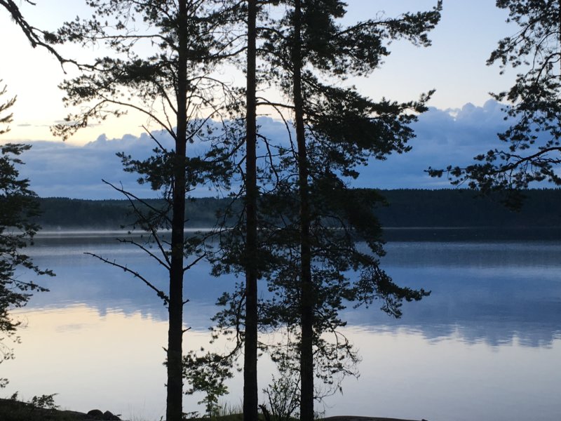 Lake Näsijärvi reflections, after sunset Lake Näsijärvi reflections, after sunset