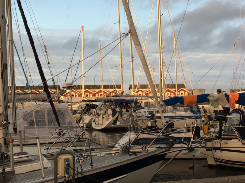 Skagen harbor, restaurants and boats Skagen harbor sailing boats and restaurant row