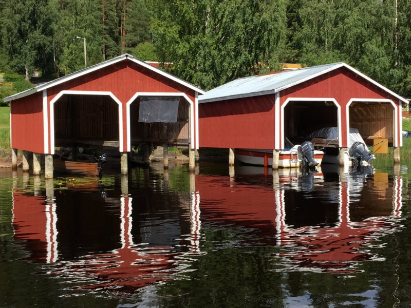 Virrat boat sheds, Lake Näsijärvi Virrat boat sheds, Lake Näsijärvi