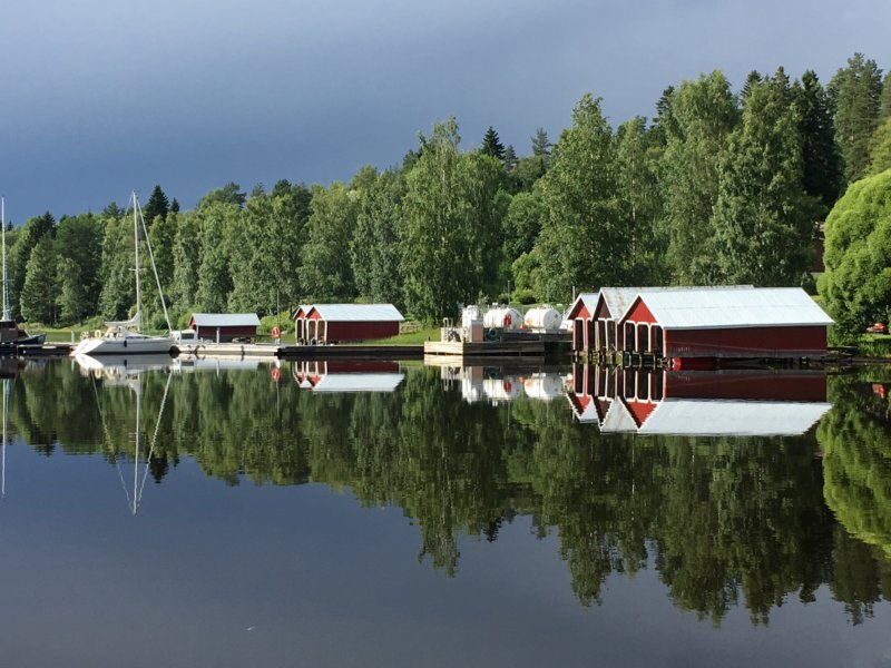 Virrat boat sheds, Lake Näsijärvi Virrat boat sheds, Lake Näsijärvi