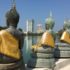 Dreaming about travel: Buddha statues in Colombo