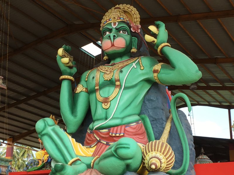 Hindu temple monkey statue Hindu temple monkey statue