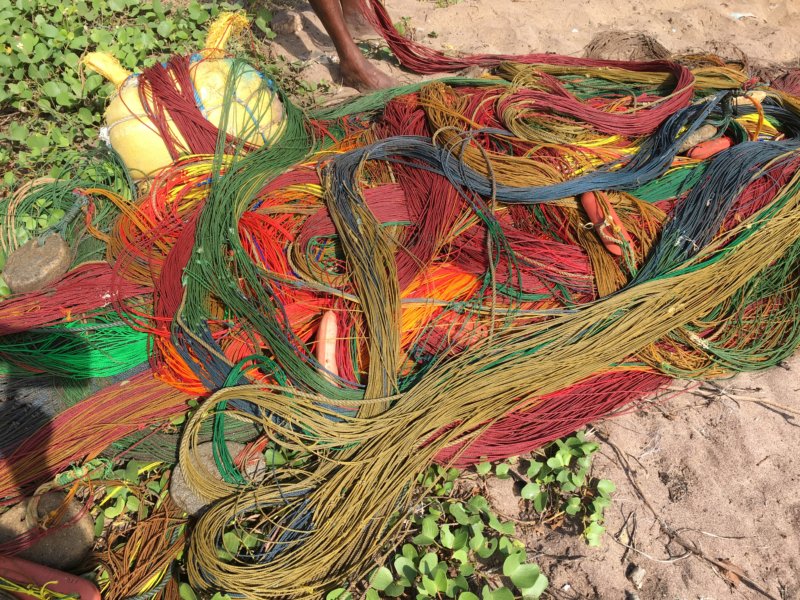 Sri Lanka East Coast fishing nets Colorful fishing net
