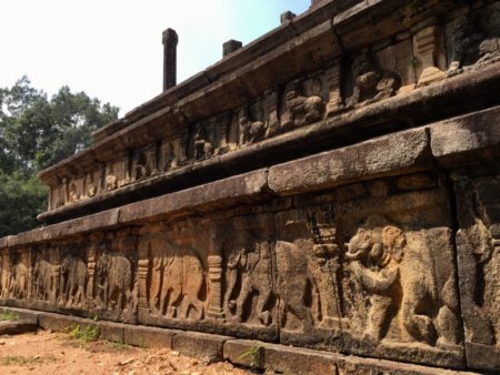 Polonnaruwa King's Chamber, Sri Lanka's ancient cities Council Chamber with elephant carvings