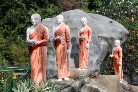 Dambulla Golden Temple monks