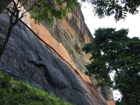 Iron walkway to Sigiriya Rock