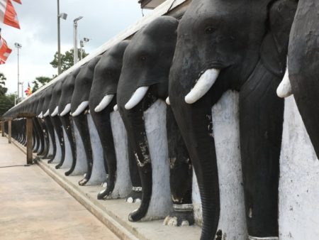 Ruwanwelisiya Dagoba elephant row