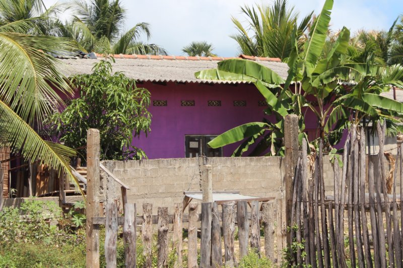 Sri Lanka's East Coast, pink home Sri Lankan pink house