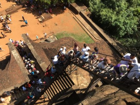 Stairs from Lion Platform to Sigiriya Rock