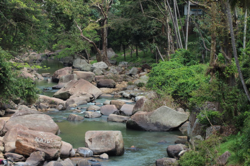 The last river before the tea country A river, Sri Lanka tea country