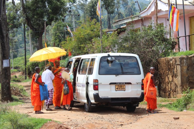 Buddhist monks in Sri Lanka's tea country Buddhist monks, Sri Lanka tea country