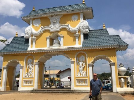 Buddhist temple gate, Sri Lanka's South Coast