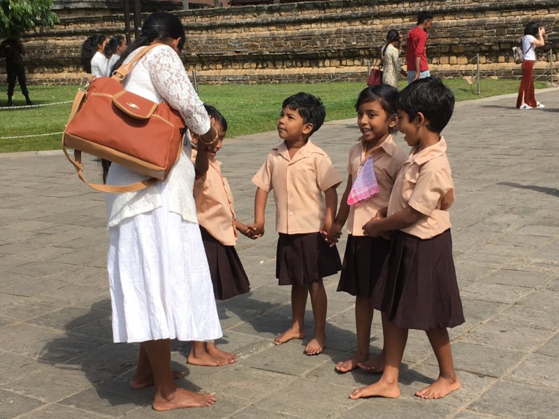 Children on the way to ceremony, Temple of the Tooth Children on the way to ceremony, Temple of the Tooth