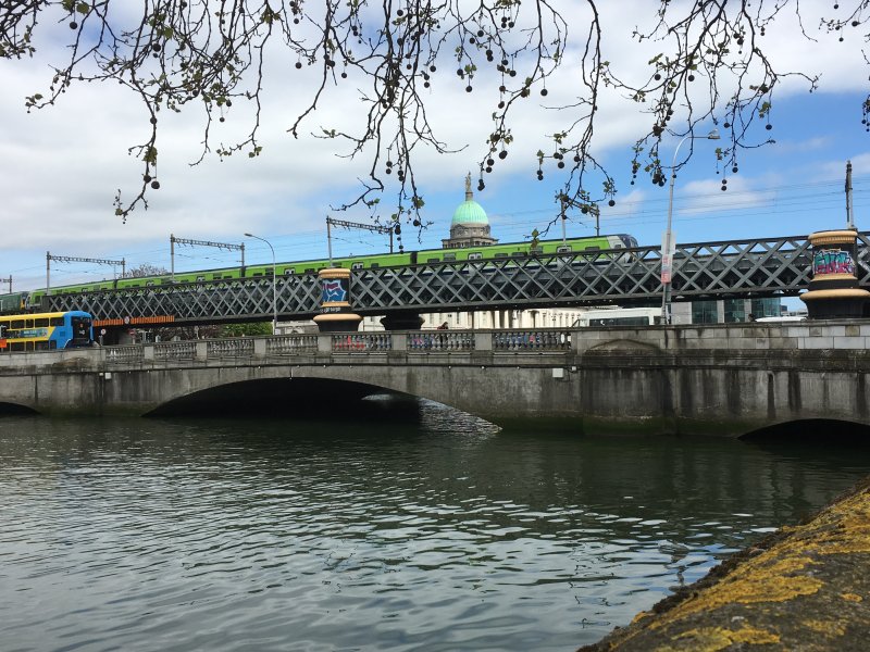 Self-guided Dublin walking tour, a Liffey railway bridge Self-guided Dublin walking tour, a Liffey railway bridge