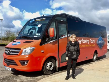 Dreaming about travel: Gray Line sightseeing tour bus