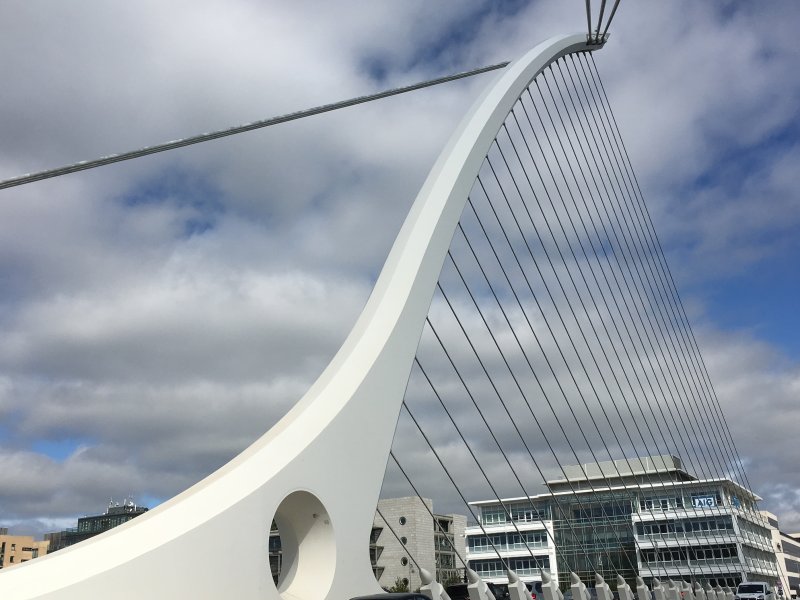 Samuel Beckett bridge, self-guided Dublin walking tour Samuel Beckett bridge, self-guided Dublin walking tour