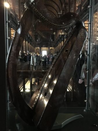 Trinity College Library old harp