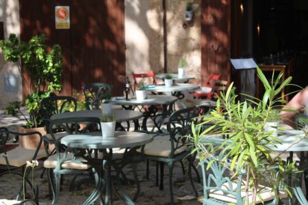 Cafe in mountain village, Mallorca