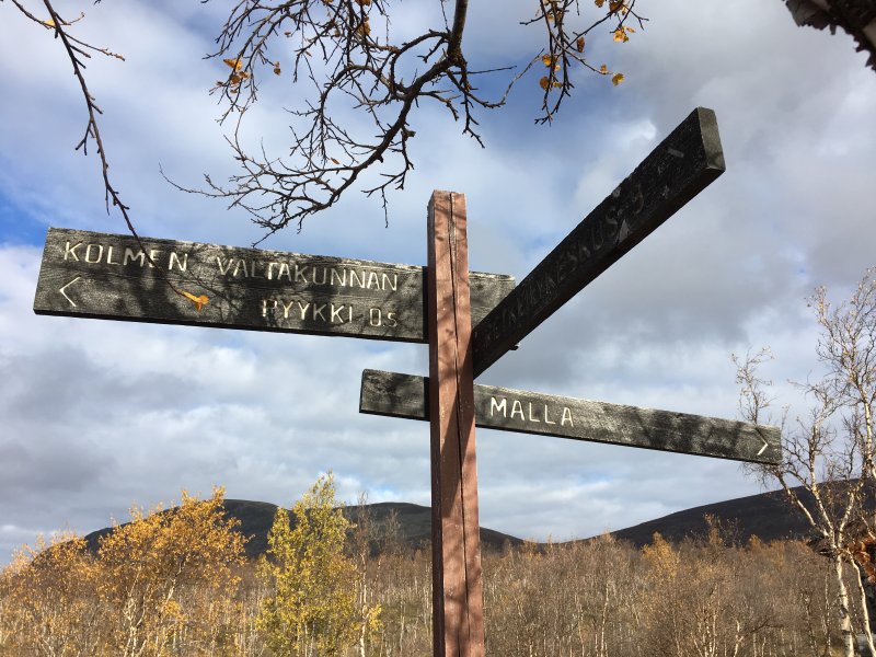 Three nations border point trail, Kilpisjärvi Three nations border point trail, Kilpisjärvi