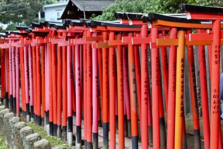 Red Nezu Shrine gates