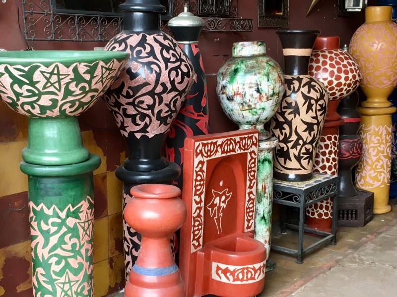Ceramics for sale in the souks, Marrakech