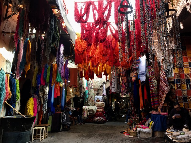 Dyers' Souk, Marrakech, Morocco