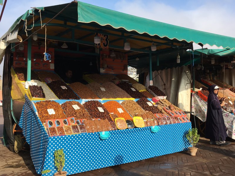 Jemaa el-Fna date stall Jemaa el-Fna date stall