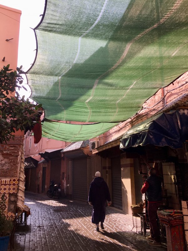 Man walking in the souks of Marrakech