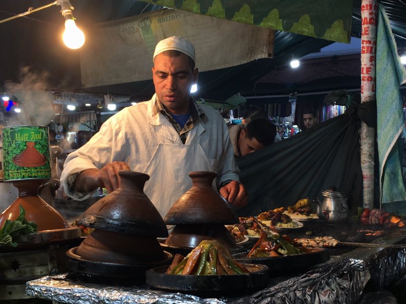Preparing couscous, Jemaa el-Fna Preparing couscous, Jemaa el-Fna