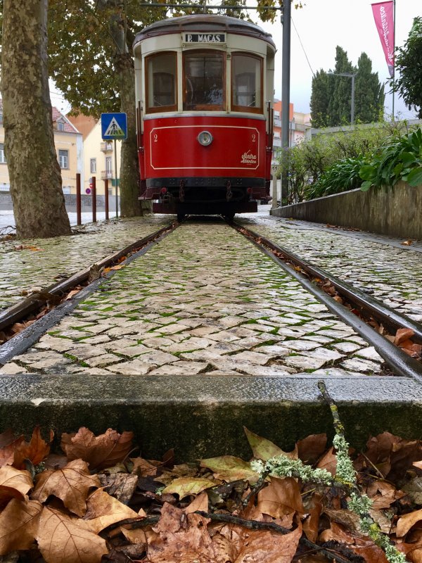 Sintra Atlantico tram line Sintra tourist tram to Praia da Maca
