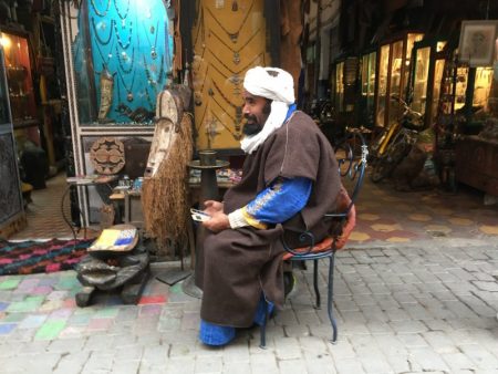 Tradesman in the souks of Marrakech