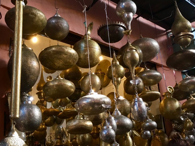 Moroccan brass lanterns for sale