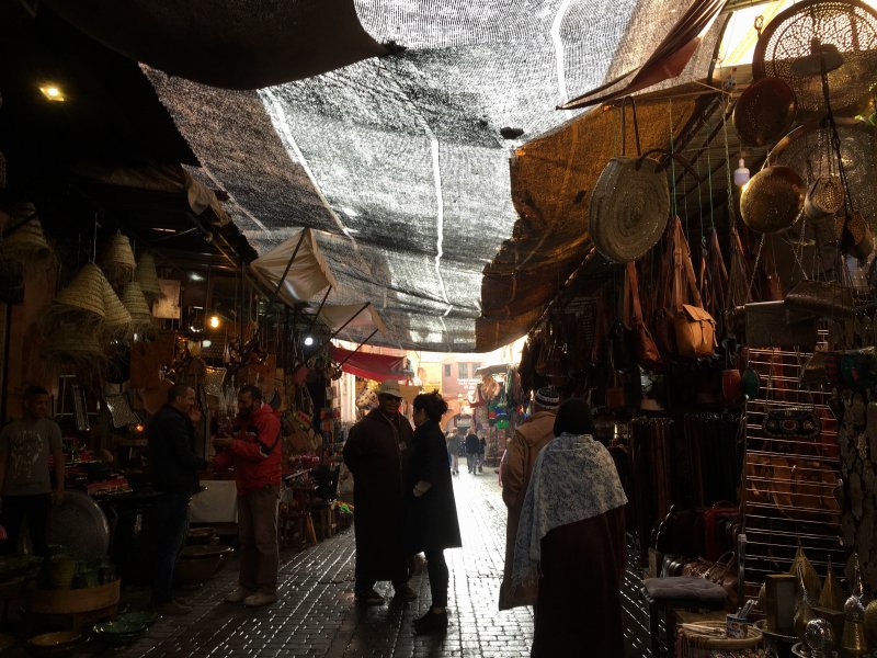 Typical lane in the souks, Marrakech