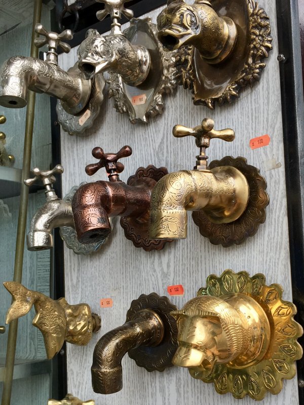 Water taps produced in the souks, the medina of Marrakech