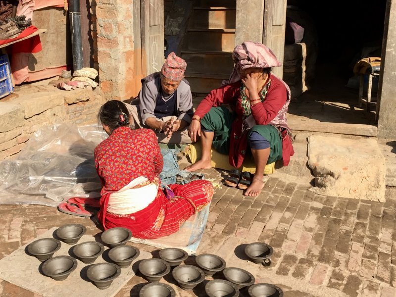 On the Pottery Square of Bhaktapur, Nepal On the Pottery Square of Bhaktapur, Nepal
