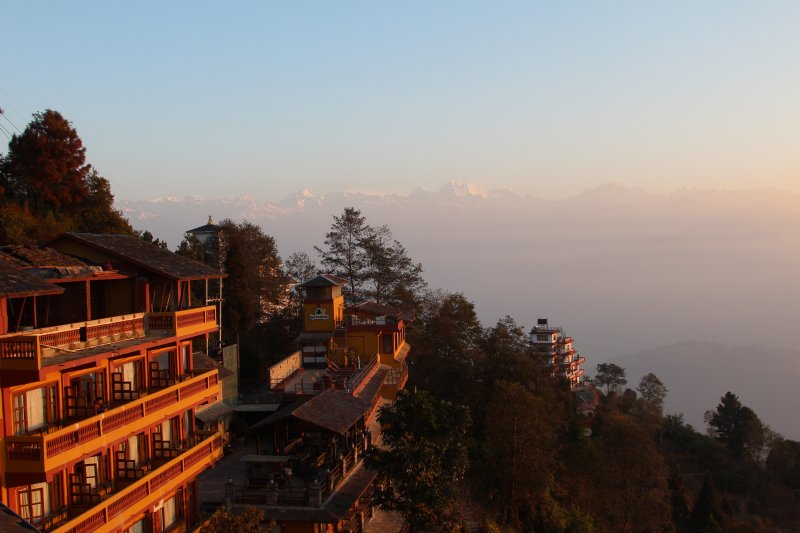 Nagarkot morning at Hotel Coutnry Villa Nagarkot morning at Hotel Coutnry Villa