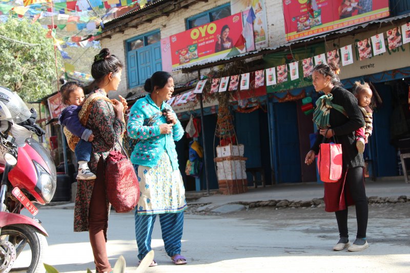 Nagarkot Central Square: the meeting place Nagarkot village women