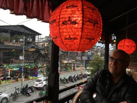 Dining in Pokhara tourist area restaurant
