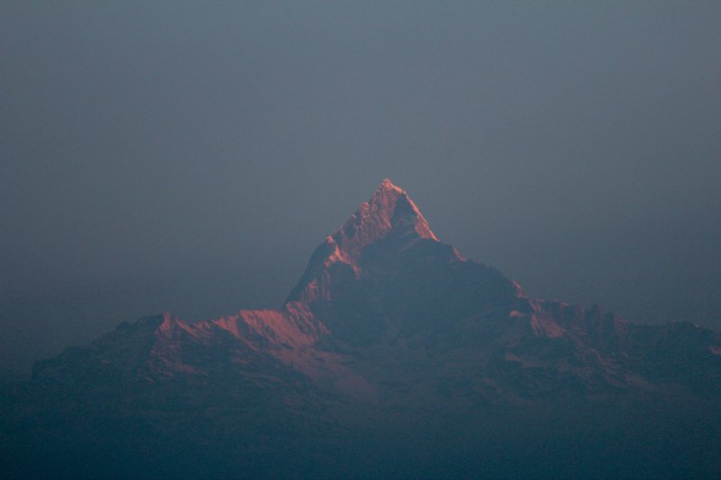 Machhapuchhre mountain in morning light Machhapuchhre 6993 m