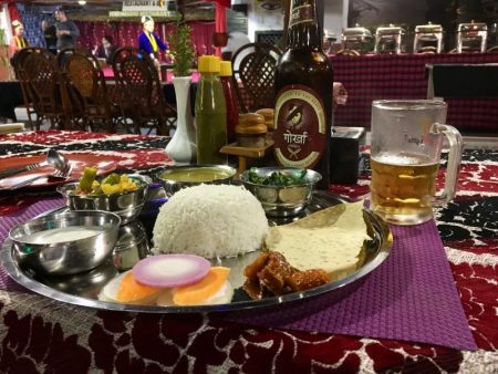 Nepales Dhal Bhat and Gorkha beer