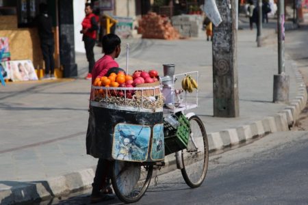 Nepalese fruit seller