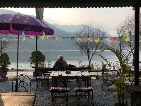 Pokhara lakeside cafe